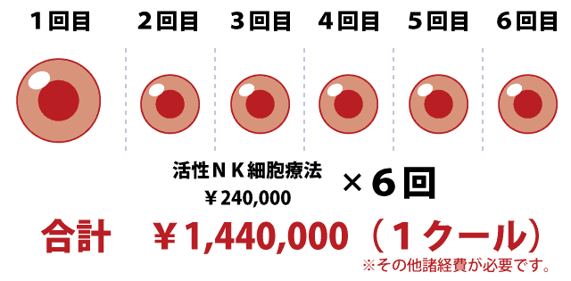 内藤メディカルクリニックでのNK1クールの値段
