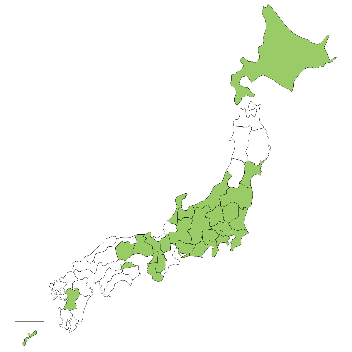 内藤メディカルクリニックの協力医療機関のある県