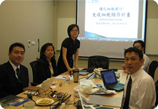 潘董事長と石川主席研究員との会議
